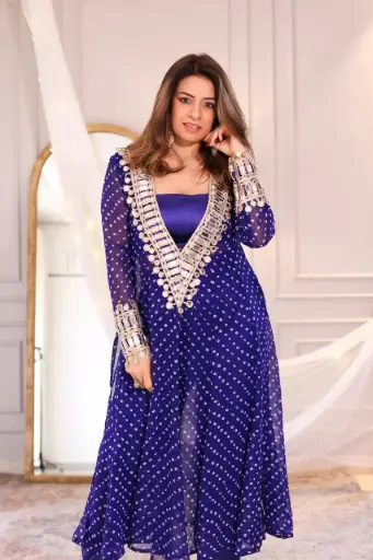Kurti with (Plazzo & Blouse)